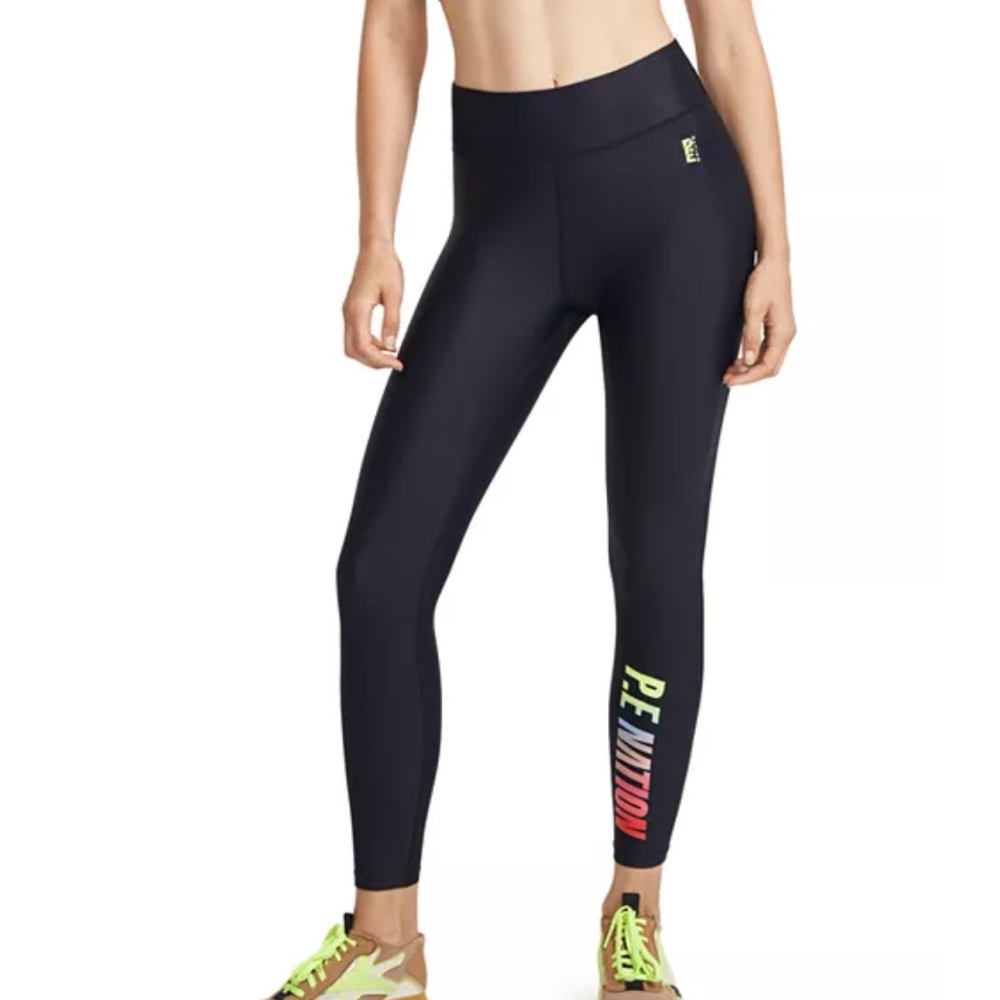 P.E Nation Black Logo Leggings